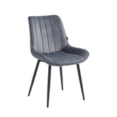 Verta Dining Chair - Grey Velvet